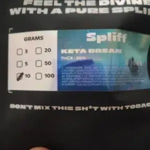 Opinia klienta Keta Dream ze zdjęciem - Spliff