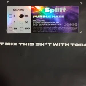 Opinia klienta Purple Haze ze zdjęciem - Spliff